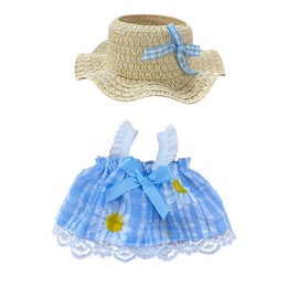 Ezcora 6 Sets Doll Clothes for 17cm Plush Dolls, Fashion Outfit Collection with Hats & Accessories for 6.7 Inch Mini Doll (No Dolls) (Set 1)