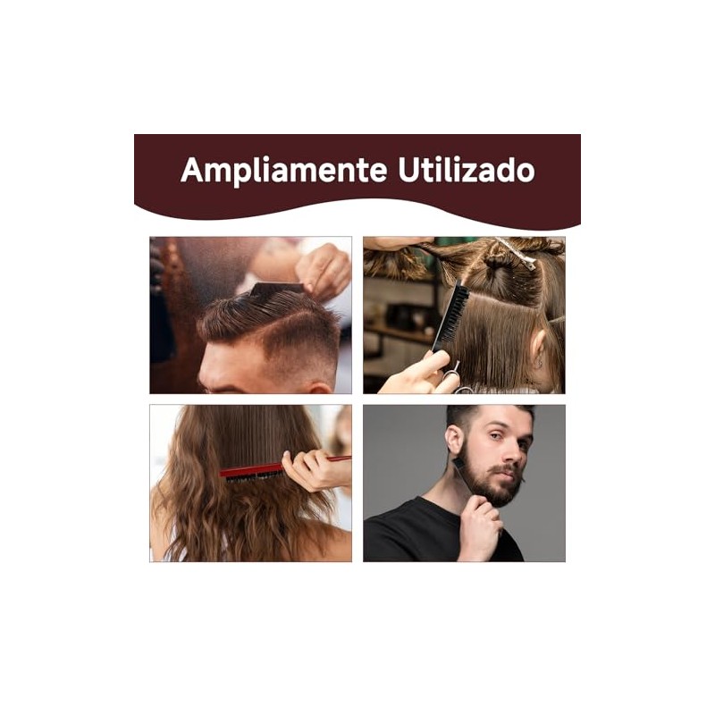 5 Piezas Cepillo Cerdas de Jabalí Unisexo, Cerdas Naturales