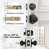 Haidms Black Exterior Deadbolt and Keyed Entry Door Knob Set,