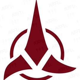 NBFU Klingon Icon Symbol (Burgundy) (Set Of 2) Premium Waterproof Vinyl Decal Stickers For Laptop Phone Accessory Helmet Car Window Bumper Mug Tuber Cup Door Wall Decoration