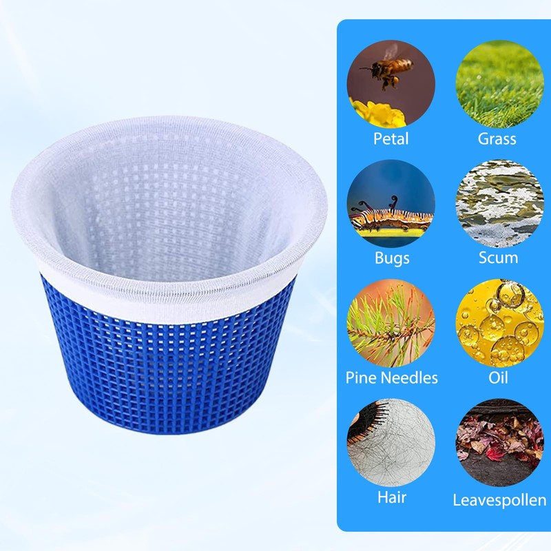 SNONESIY Pack of 10 pool skimmer socks, white filter socks,