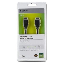 Belkin F3Y017R1.5MBLK - BELKIN HIGH SPEED HDMI CABLE 1.5M