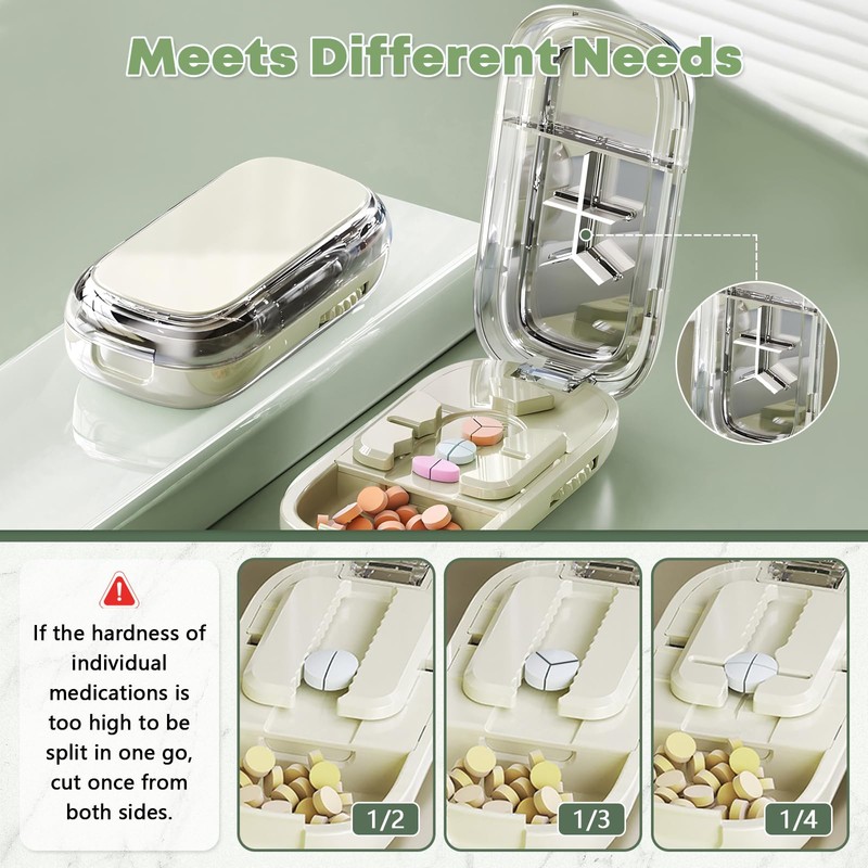 Pill Cutter, New Adjustable Pill Cutters Splitter for Small &