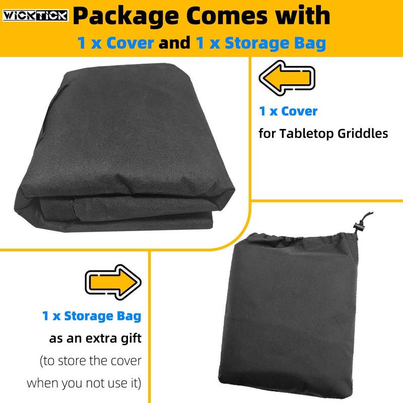 WICKTICK Griddle Cover for Blackstone 17 inch Tabletop Griddle with