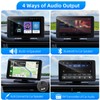 VUKARUAL Wireless Carplay and Android Auto Screen for Car, 7"