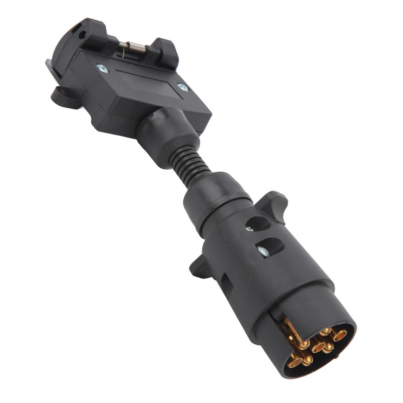 Trailer Adapter 7 Pin Round Male Plug to 7 Pin