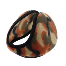 Motique Accessories Small Camo Adjustable Fleece Earmuffs For Women and Big Kids - Orange