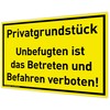 Privatgrundstück sign, 30 x 20 cm, weatherproof PVC sign with