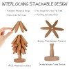 Wooden Tree Trivet Set of 4, Wooden Trivets for Hot