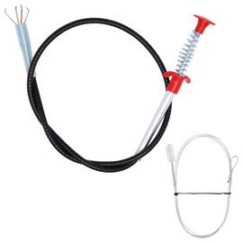 BUXIMN 2.95Ft Drain Clog Remover, Snake Drain Clog Removal Tool Flexible Drain Snake Hair Drain Clog Remover for Kitchen Sink, Toilet, Sewer, Bathroom Tub, Drain Cleaner Tool Claw Grabber Pickup Tool