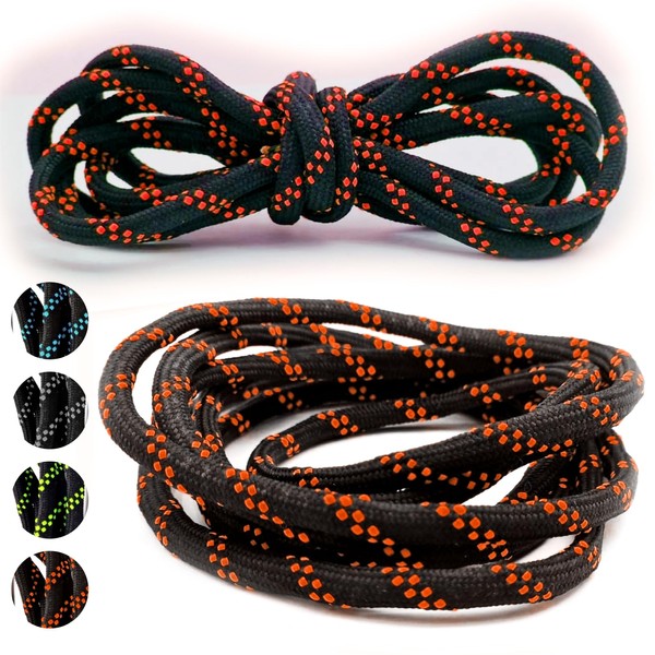 Heavy Duty Round Boot Laces, Shoelaces for Mountaineering, hiking running