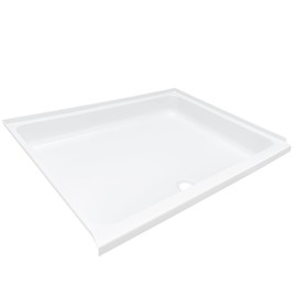 RecPro RV Shower Pan | 30" x 36" | 2" Forward Center Drain | Foam Base | Slip-Resistant | ABS Plastic | Made in The USA