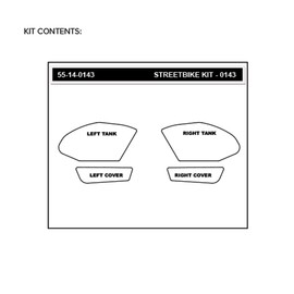 STOMPGRIP ICON GSXR1000 17-20 55-14-0143B Traction Pad Tank Kit Black