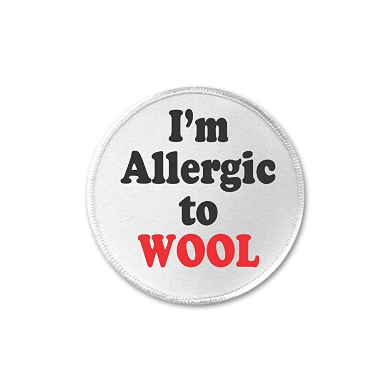 A&T Designs - I'm Allergic to WOOL 3" Sew On