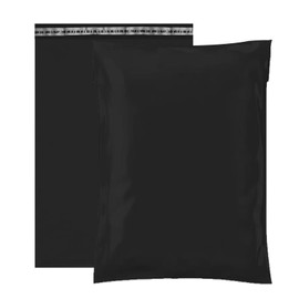 Poly Mailers 14.5x19 Inch 50pcs Shipping Bags for Small Business Mailing Envelopes for Clothing，Waterproof and tear proof pouch with strong self-sealing glue (Black)