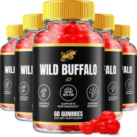Wild Buffalo (5 Pack) Wild Buffalo Gummies for Men – WildBuffalo Male Gummy Natural Blend
