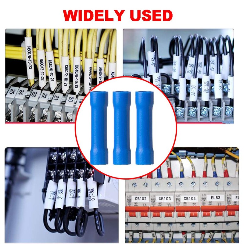 CEEYSEE 120Pcs Butt Connectors Insulated Crimp Terminal Splice Cable Electrical