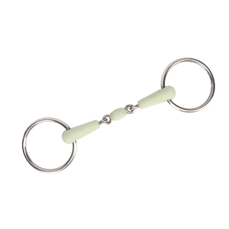 Horse Mouth Bit Stainless Steel Ring Middle Rubber Apple Flavour