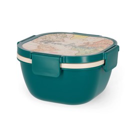 Legami - Lunch Box 1 Fork and 1 Spice Jar Included Airtight Leak Proof Capacity 1700ml Travel 19 x 10.7 x 19cm
