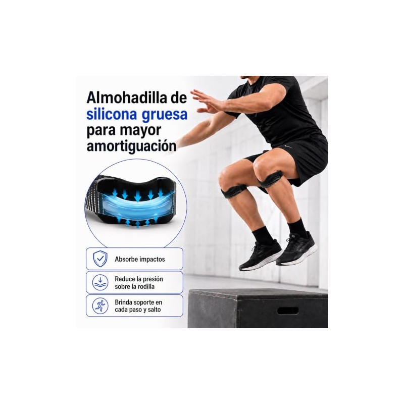 2 PCS Cinta Rotuliana para Rodilleras, Ajustable, Amortiguación de 10