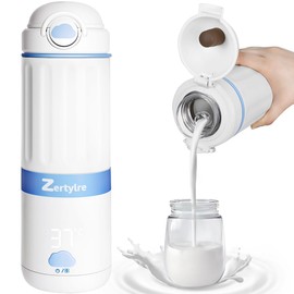 Zertylre Portable Milk Warmer for Travel,New Upgrade Detachable Design,17Oz Larger Capacity Baby Bottle Warmer with Adjustable Temp & Keep Warm for Formula, Breastmilk,Fast Heating,13500 mAh