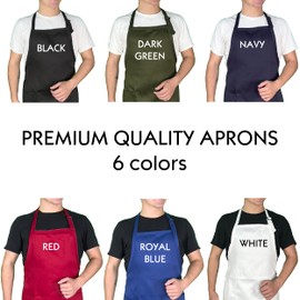 PLACE4PRINT Custom Apron with Embroidered Name. Premium Quality Custom Aprons for Men and Women - Cooking, Baking, Grilling