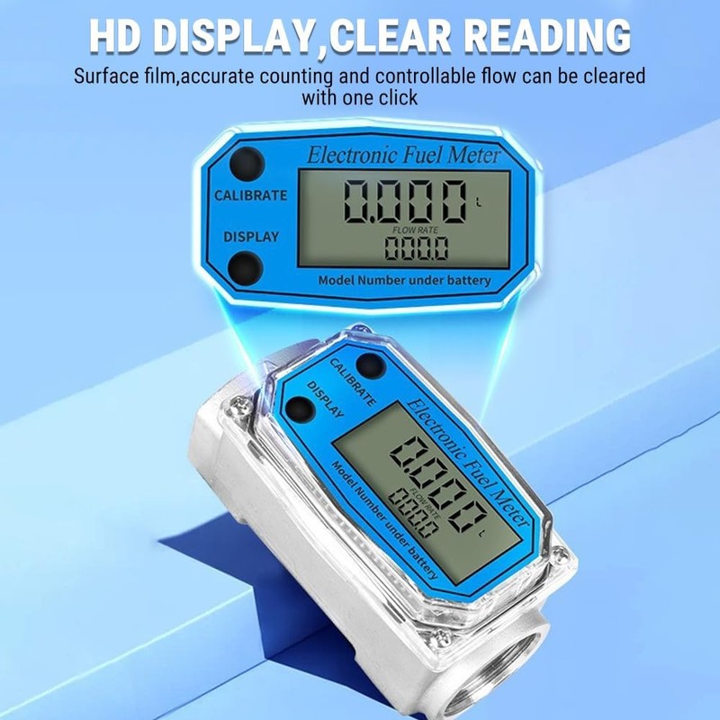 Ticfox Flow Meter, Turbine Meter, Digital Turbine Flow Meter, 15-120