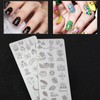 13 Pieces Nail Art Punch Plates with Scraper Leaves Flowers