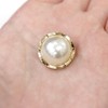Pearl Button Decoration, Wave Shape, Gold, White, White Pearl Buttons,