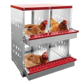XINYI Chicken Nesting Boxes for Laying Eggs,Metal Coop for 4 Chickens,Roll Away Nesting Boxes,Easy Egg Collection,Brooder Box for Rabbit,Squirrel,Parakeet,Owl,Cockatiel,Robin