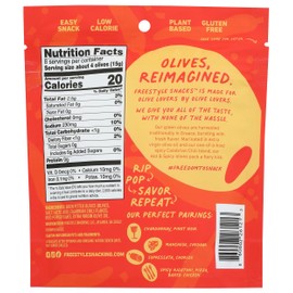 Freestyle Snacks Olives Green Hot Spicy 4 OZ