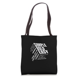 Simple Bold Easy Motivational Typographic Design Tote Bag