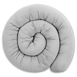Totsy Baby Side Sleeper Pillow, Body Pillow, Long Bed Roll, Neck Roll Pillow, 150 cm, Cotton, Muslin, Grey
