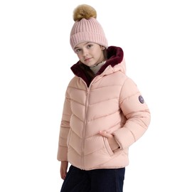 solomate Girls Winter Coats with Hood - Toddler Girls' Outerwear Puffer Jackets for Kids with Double-sided Wear Design