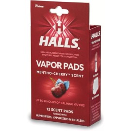 HALLS SM Halls Vapor Pads Mentho-Cherry Scent 12 Scent Pads