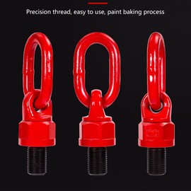 Gonnely Universal Lifting Ring Eye Bolt Heavy Duty M14×20mm Lifting Eye Ring Tool Ring Bolt Alloy Steel 360 Degree Rotation Lifting Ring Screw Die Connector Screw (Red)