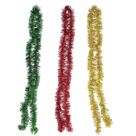 HIXNUG Christmas Tree Shiny Tinsel Christmas Tree Hanging Tinsel Decoration Metallic Hanging Garland Streamers for Christmas Party Indoor Outdoor Decoration (3)