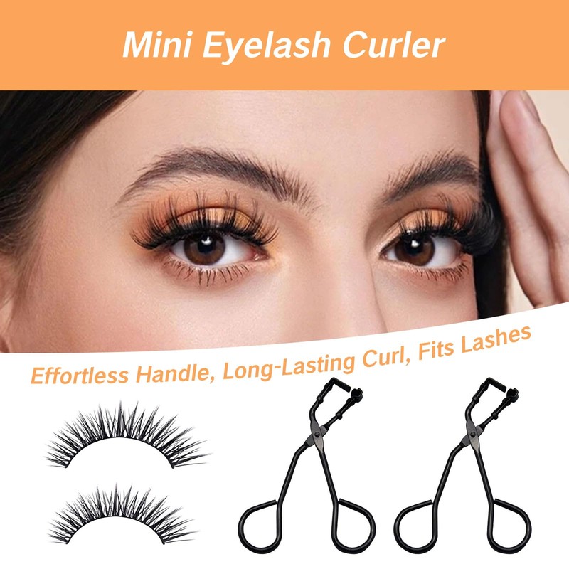 YAFIYGI 2Pcs Mini Eyelash Curler Precision Small Lash Curlers with
