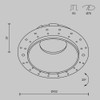Maytoni Modern Recessed Spotlight Share 1x GU10 Excl. White Aluminium
