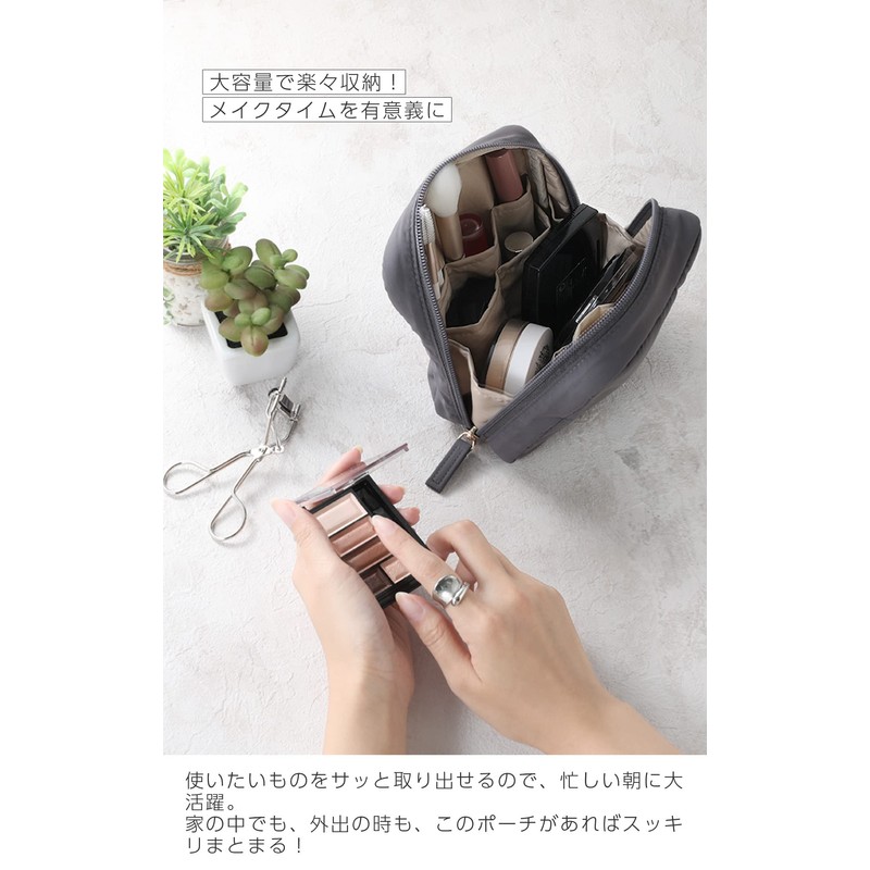 choutrente Women's Makeup Pouch, Small Articles, Vertical Stowing, lavender