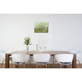 Wieco Art The White Orchard by Van Gogh Famous Oil Paintings Reproduction Canvas Prints Wall Art Green Tree Picture for Bedroom Home Decorations Modern Stretched and Framed Landscapes Giclee Artwork