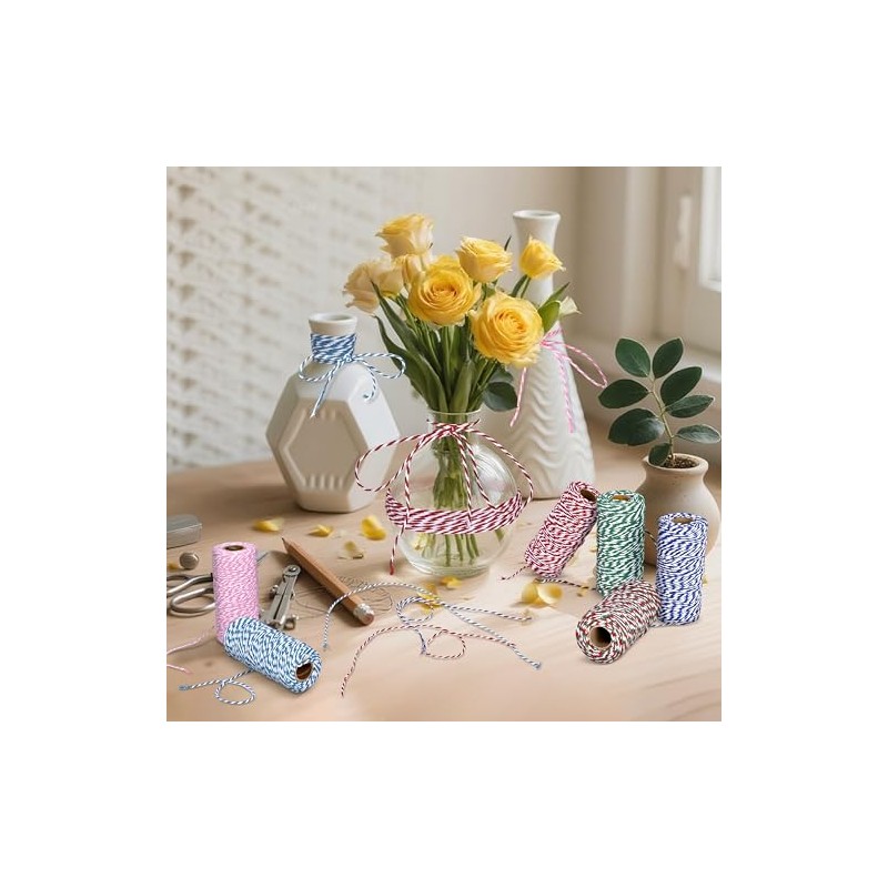 Colorful Cotton Twine - 6 Rolls of Eco-Friendly Bakers String