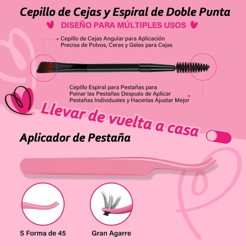 Kit De Extensiones Pestañas Pro 30d 40d 9-16mm 280pcs