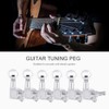 Hollow Handle Tuning Pegs Locking Machine Heads for Acoustic Electric Guitar (Silver