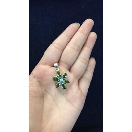 925 Silver Peridot Pendant Necklace – Natural Green Peridot Crystal Jewelry for Women – August Birthstone Pendant with Chain – Handcrafted Sterling Silver Gift