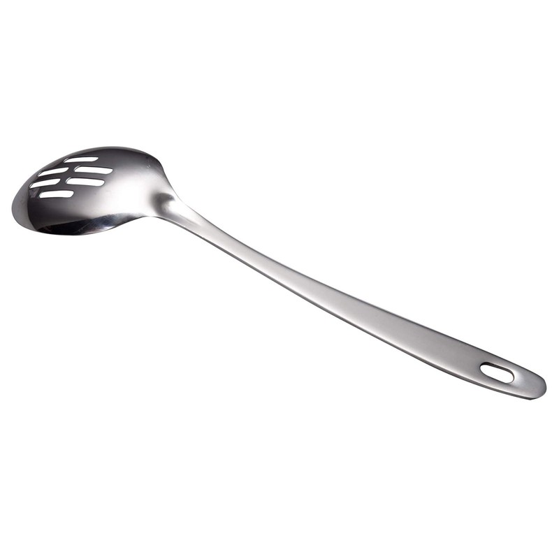 1 Pcs Slotted Spoon Stainless Steel Cooking Spoon Kitchen Serving