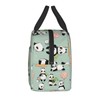 JIMOWANG Panda Portable Lunch Bag Compact Tote Bag Reusable Lunch