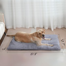 Citylife Warm Dog Sleep Bed Mat for Cold, Winter Self-Heating Beds, Ultra Soft, Washable & Anti-Slip Kennel Pad for Dogs Cozy Sleeping Mat,Gray 35 inch