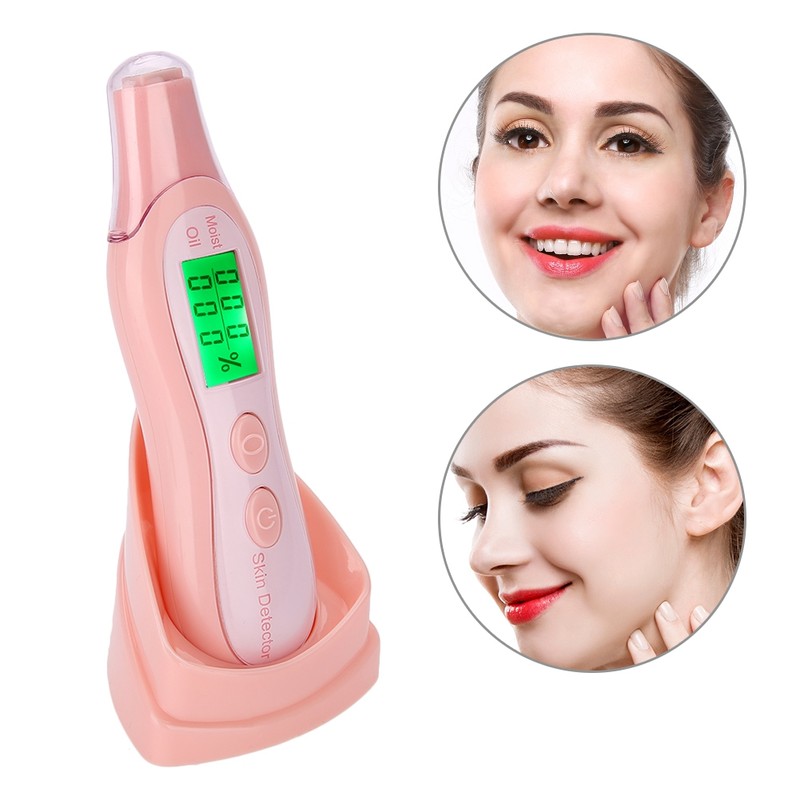 Digital LCD Display Precision Skin Sensor Tester Facial Moisture Water