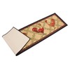Kitchen Collection Rooster Beige Multi-Color Printed Slip Resistant Rubber Back